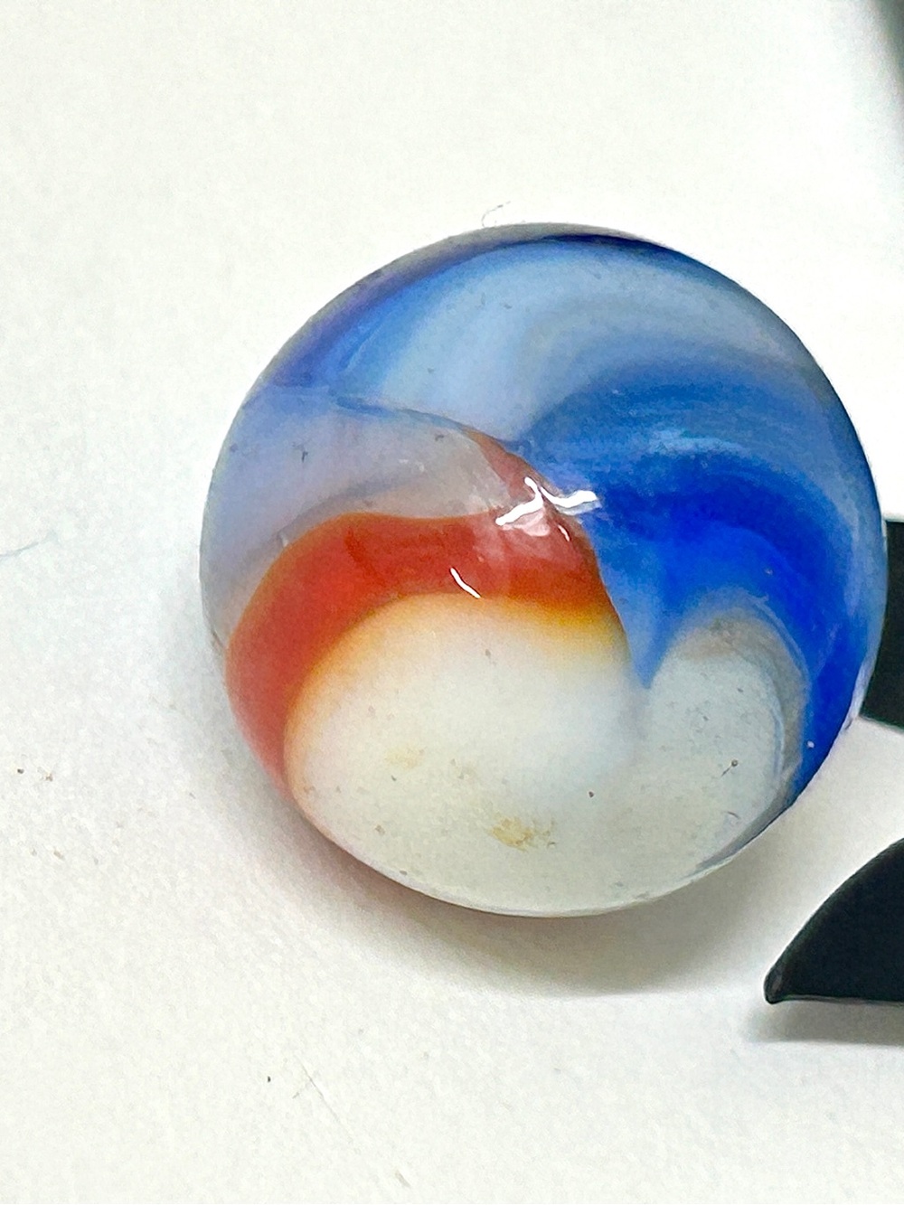 Antique Peltier Rainbo National Line Liberty UV Reactive Marble